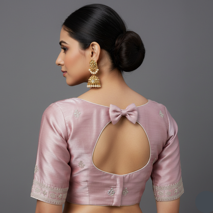 Women Boat Neck Half Sleeve Blouse