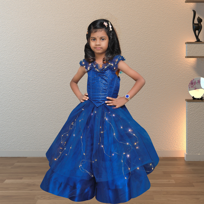 Fashion design with lights in frock