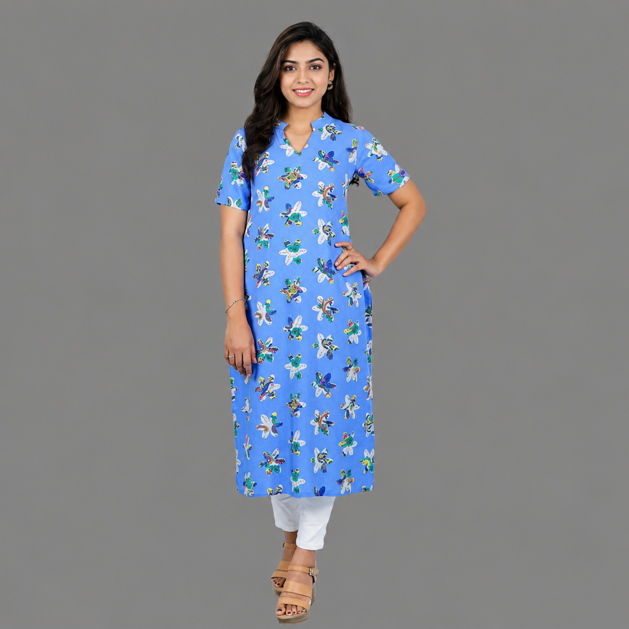 Soft Rayon Straight Kurta