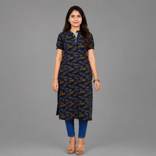 Navy Blue Everyday Kurti