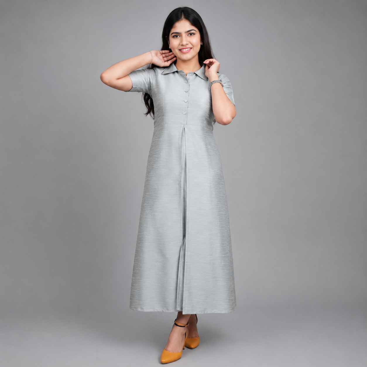 Women’s Solid A-Line Kurta – Effortless Style & Comfort | S3K410