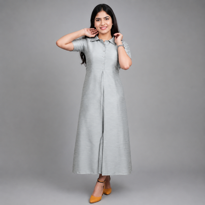 Women’s Solid A-Line Kurta – Effortless Style & Comfort | S3K410