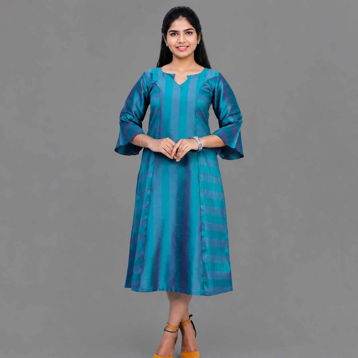 Women's Solid A-line Kurta | Elegant & Timeless Ethnic Wear | S3K269