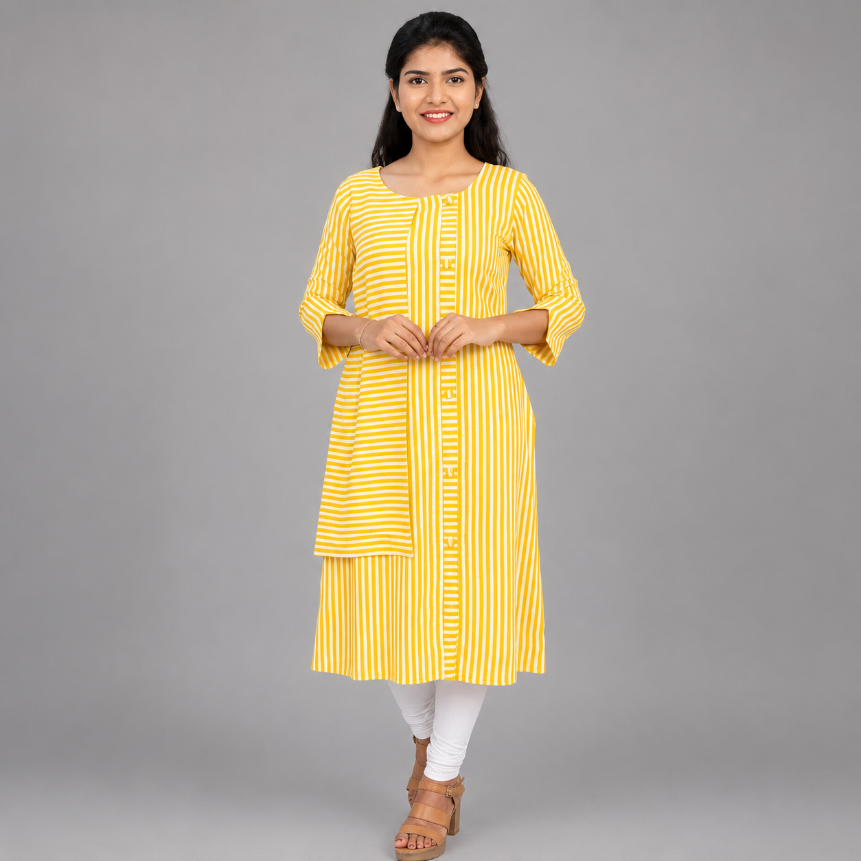 Women Striped A-line Kurta | S3W144