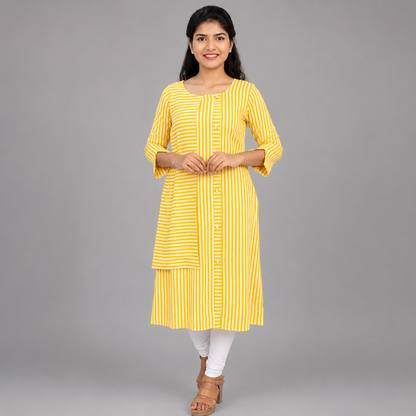 Women Striped A-line Kurta | S3W144