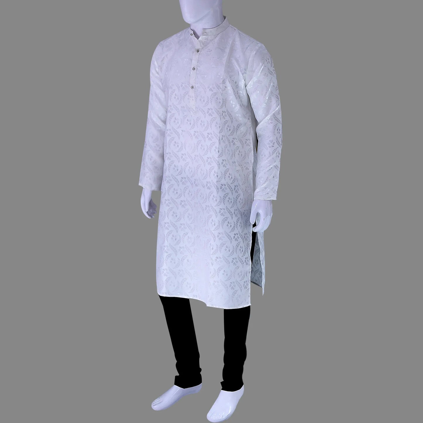 Men's White Printed Kurta | Mens Kurta