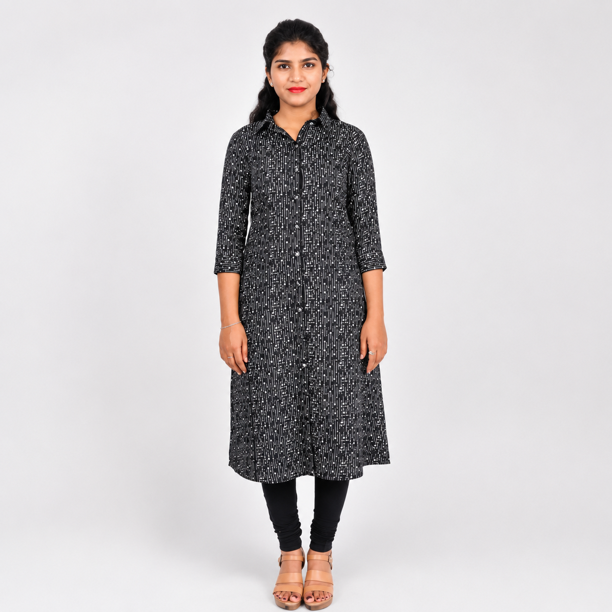 Stylish Black Floral Kurti