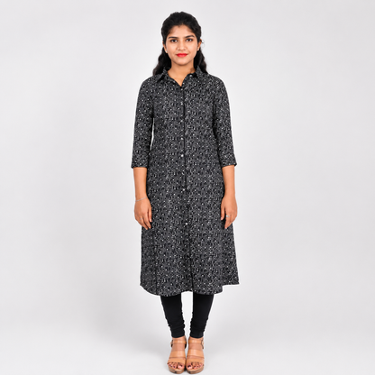 Stylish Black Floral Kurti