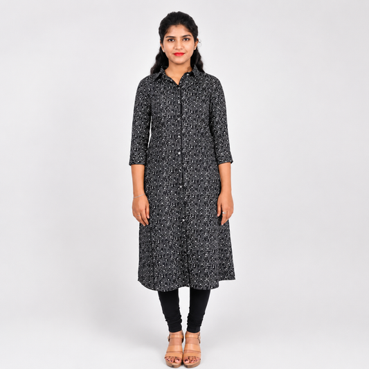 Stylish Black Floral Kurti