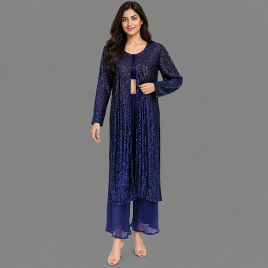 Navy Blue Petite Three-Piece Set | Three-Piece Set