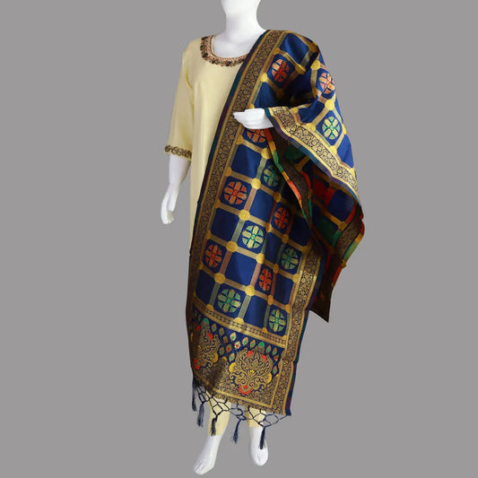 Cream Rayon Ethnic 3 Piece set | S3E