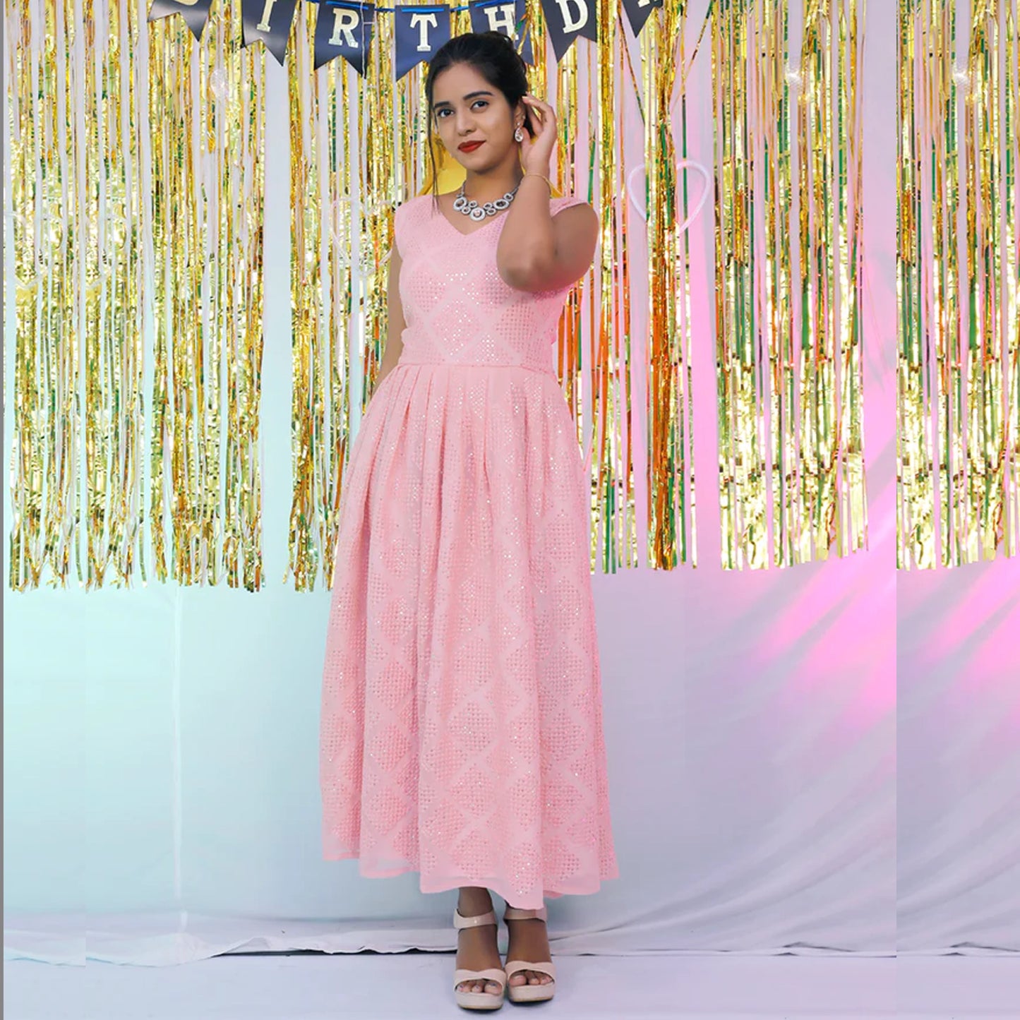 Baby Pink Western One piece SKU