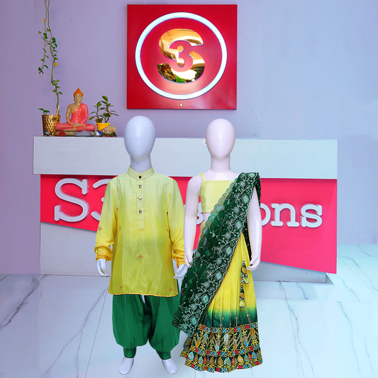 Brother & Sister Matching Combo Dress Set – Stylish Sibling Outfit for Special Occasions