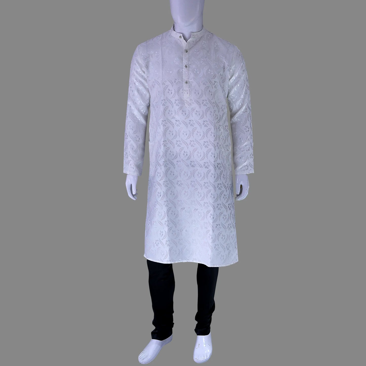 Men's White Printed Kurta | Mens Kurta