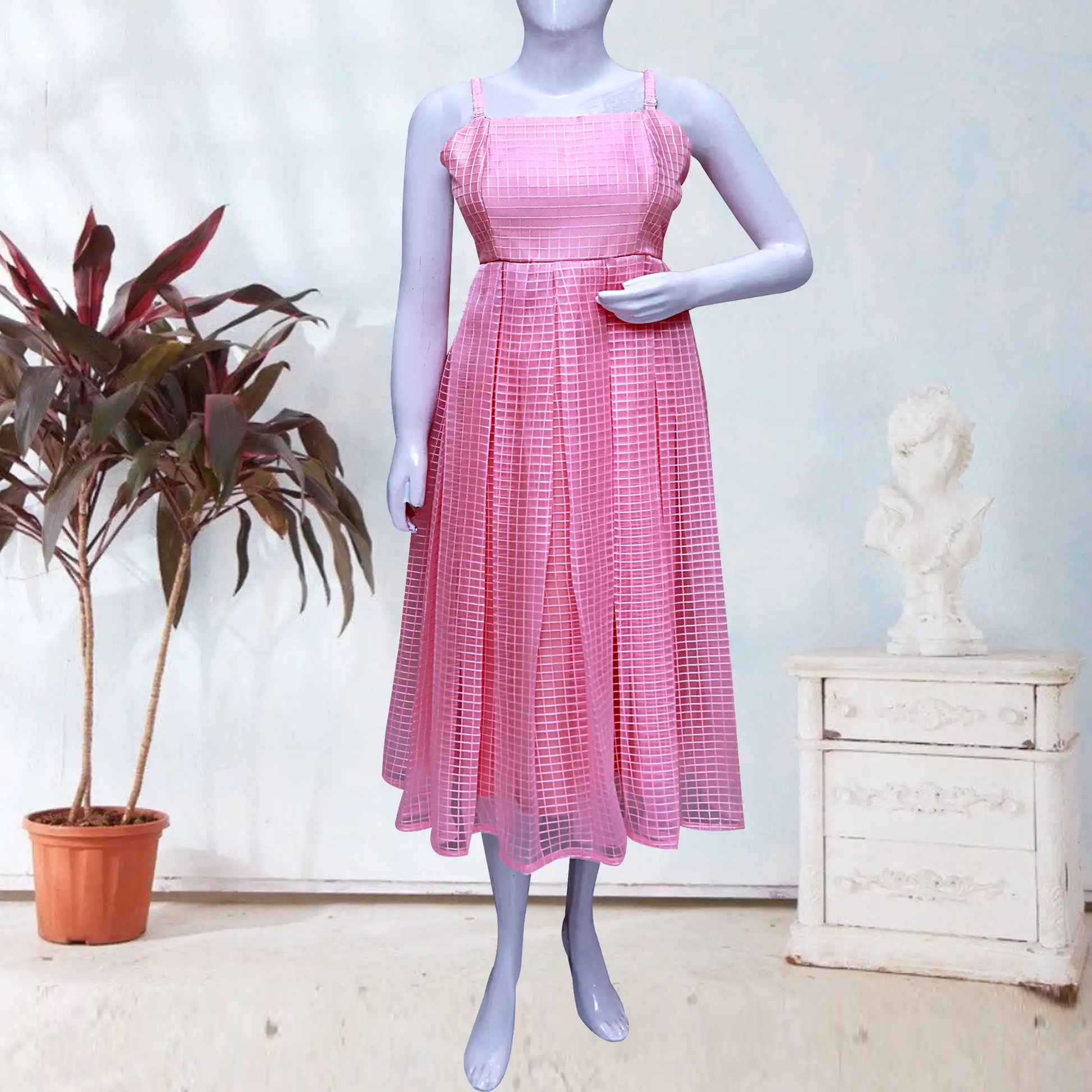 Light pink one piece dress hot sale