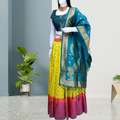 Pattu Lehenga 3 Piece Set | S3BL1122