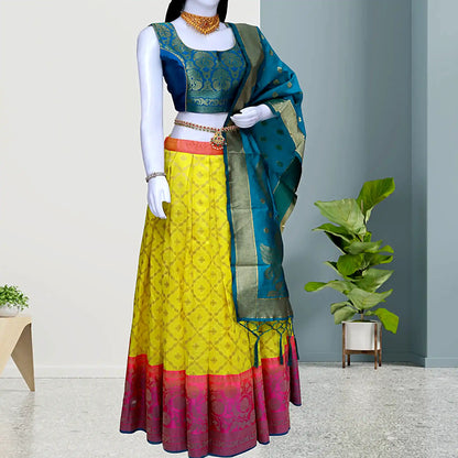 Pattu Lehenga 3 Piece Set | S3BL1122