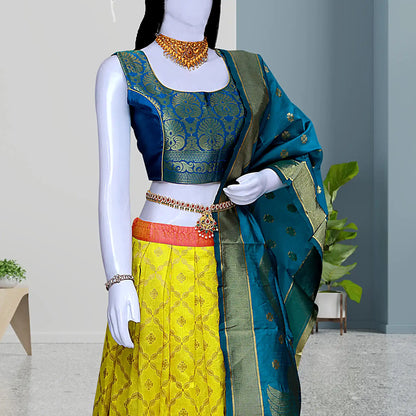 Pattu Lehenga 3 Piece Set | S3BL1122