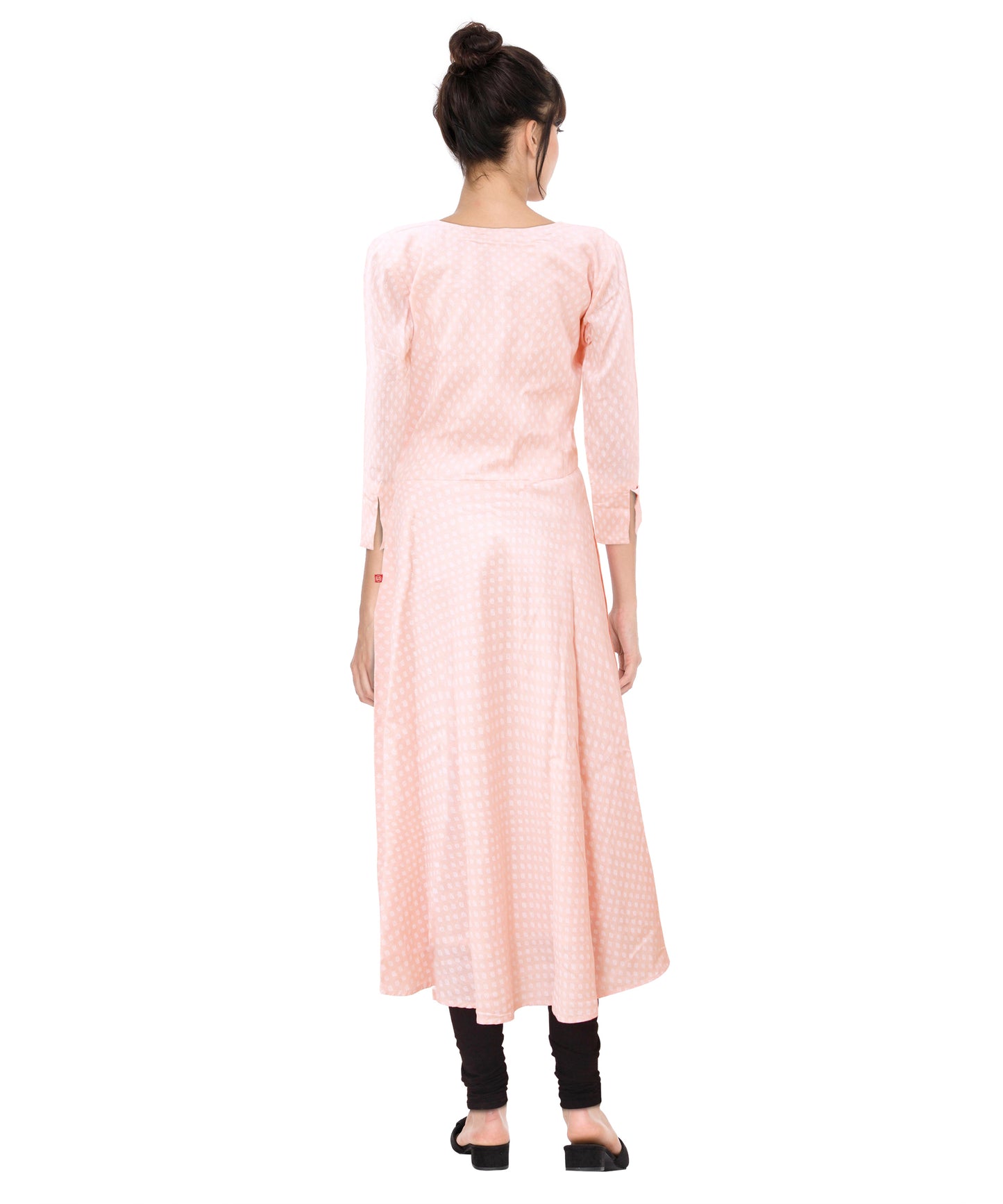 Women Printed Pure Cotton A-line Kurta (Fruit Pink) | S3W141