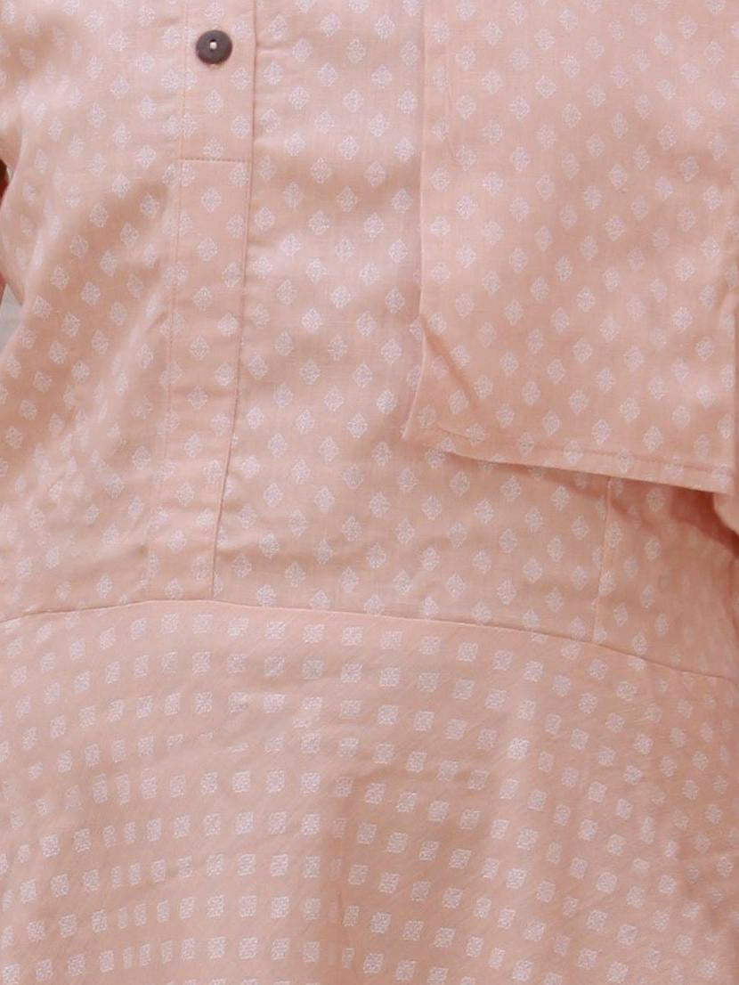 Women Printed Pure Cotton A-line Kurta (Fruit Pink) | S3W141