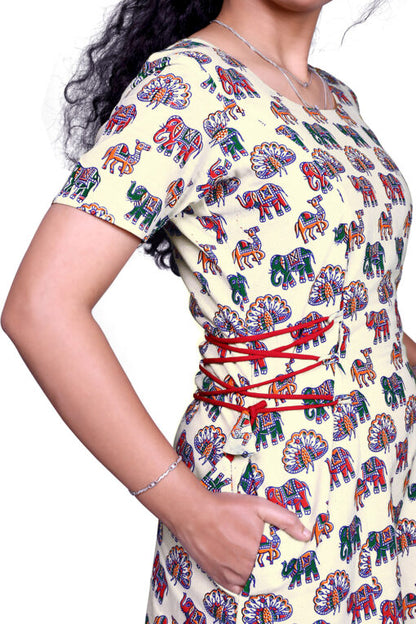 Women Kalamkari A-line Kurta | S3K795