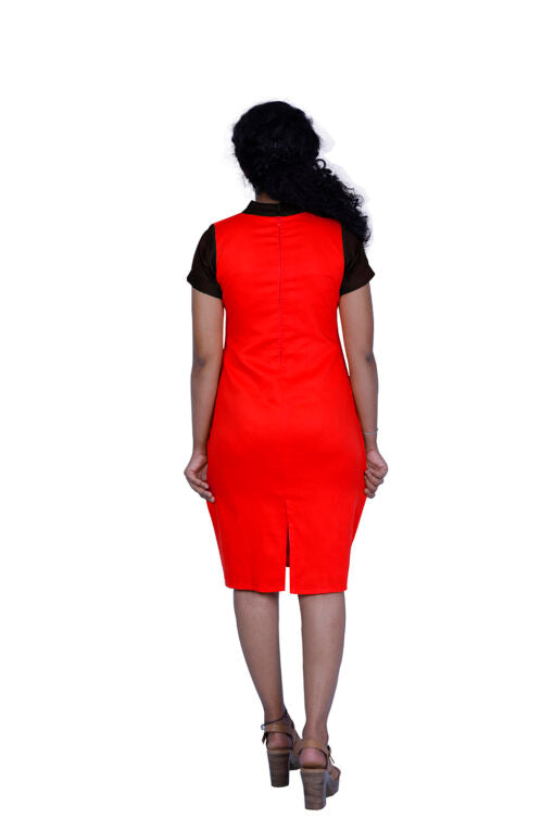 Women Bodycon Orange Dress | S3D272