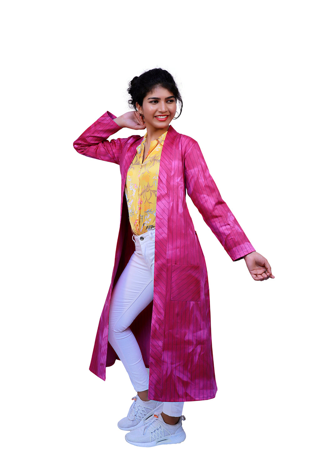 Pink Cotton Tie and Die Jacket | S3S586