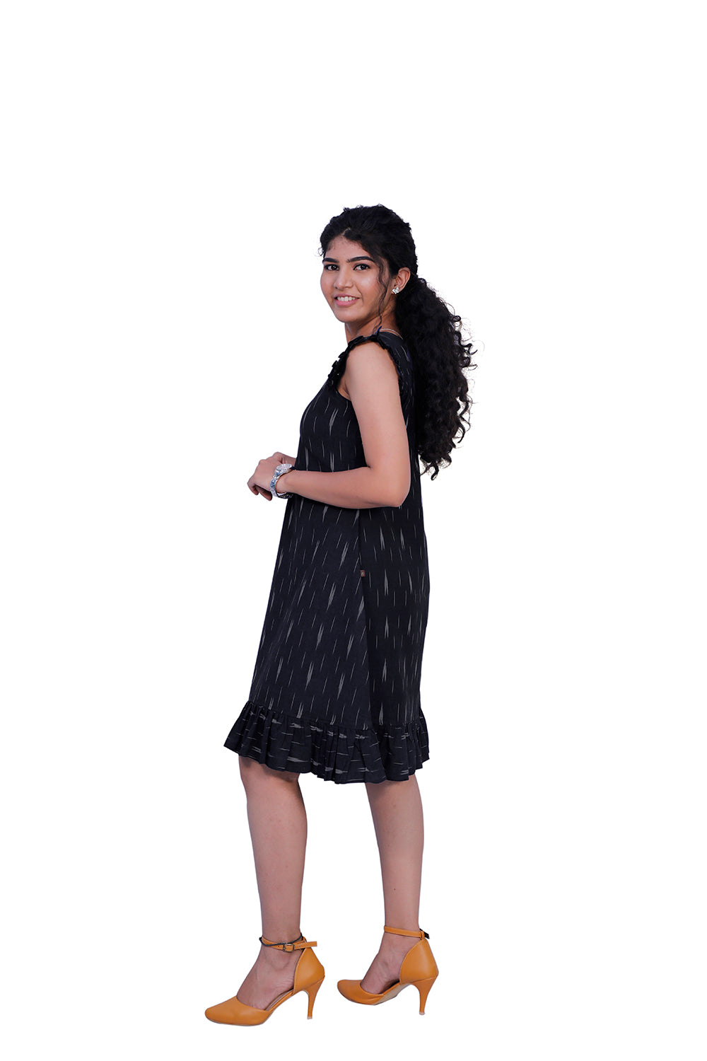 Women Fit and Flare Dark Blue Dress |  S3D726
