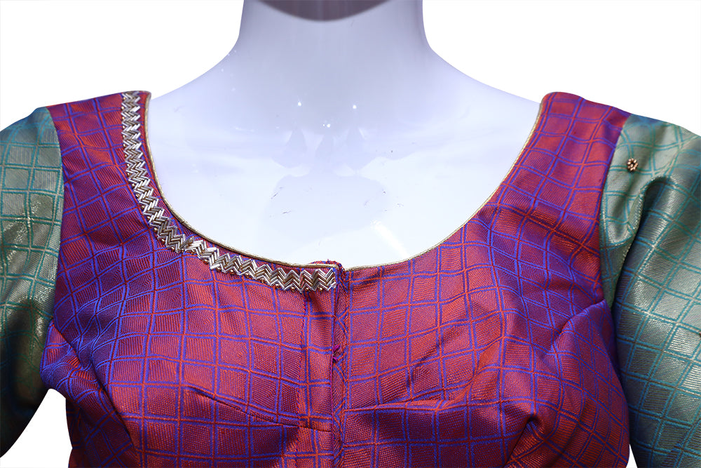 Pattu Maggam Work Blouse Comes with Full Hands | S3MB39