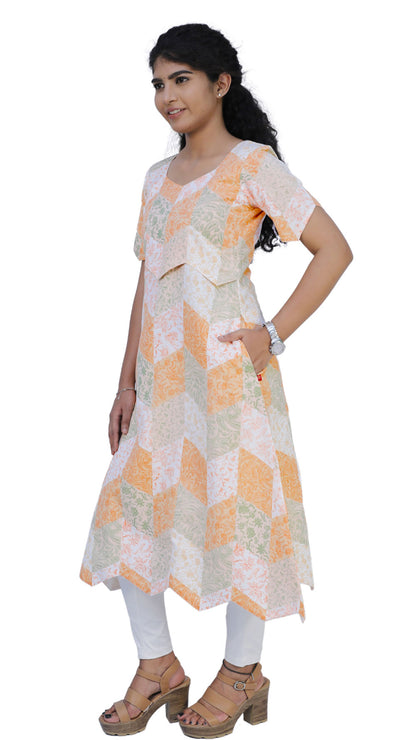 Women Floral Print Straight Kurta | S3K535