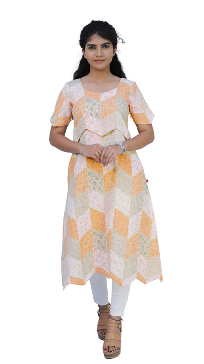 Women Floral Print Straight Kurta | S3K535