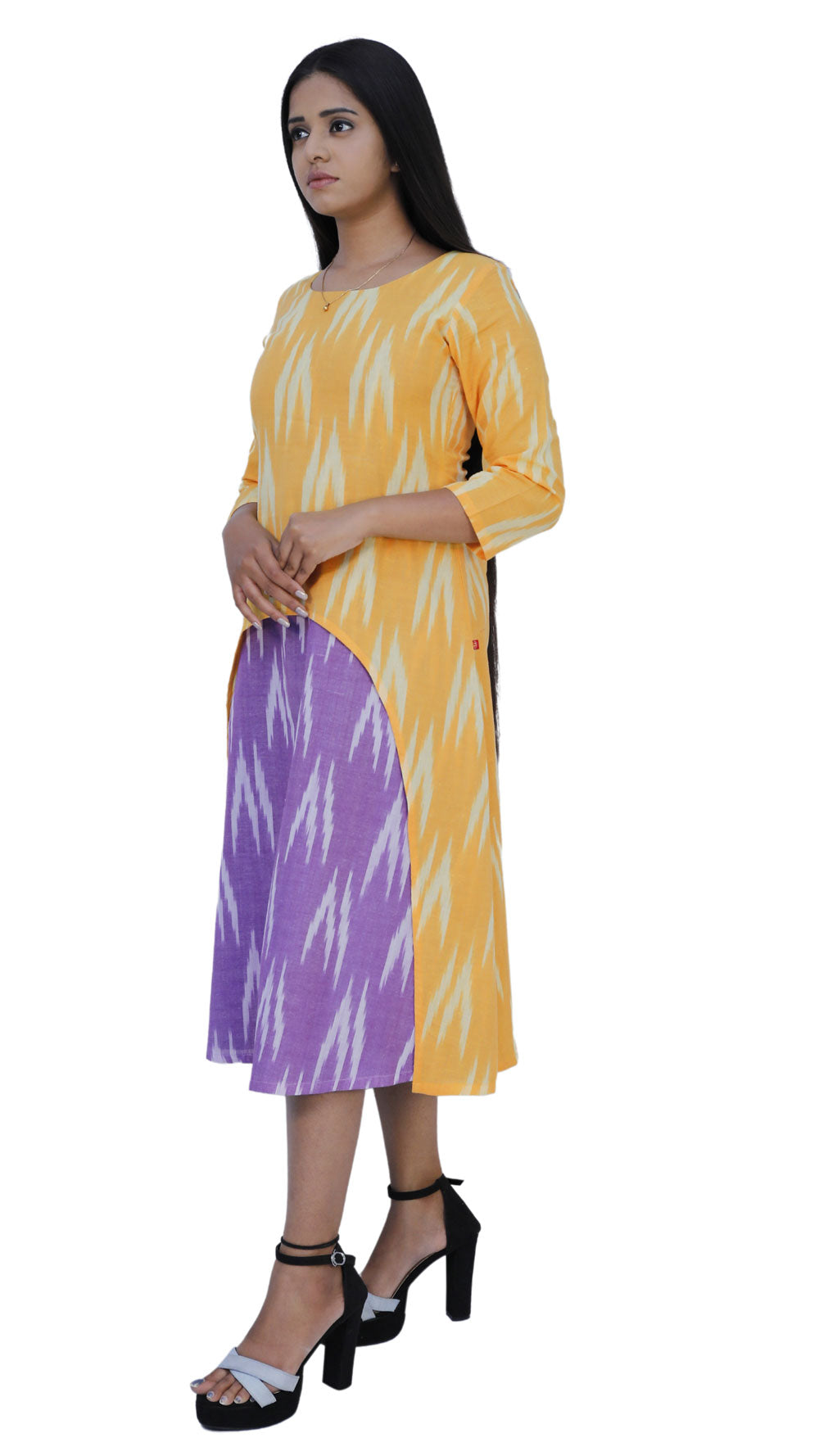 Women Ikkat A-line Kurta | S3K572