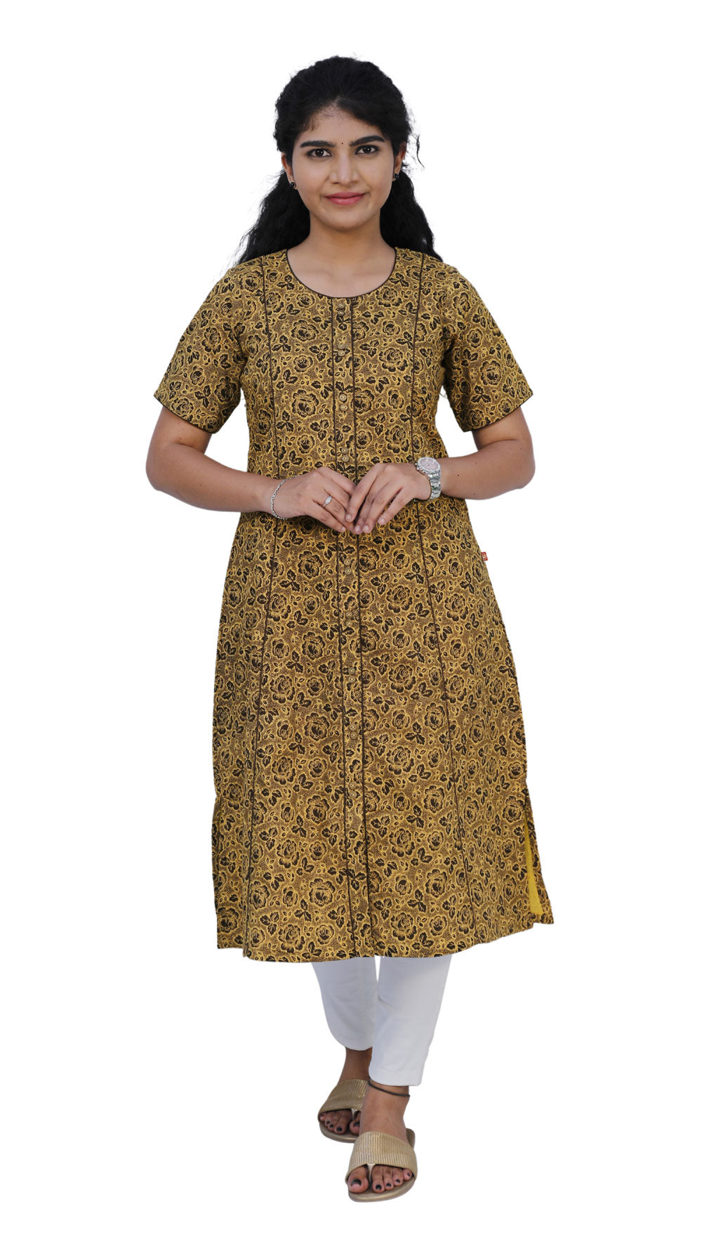 Women Floral Print A-line Kurta | S3K544
