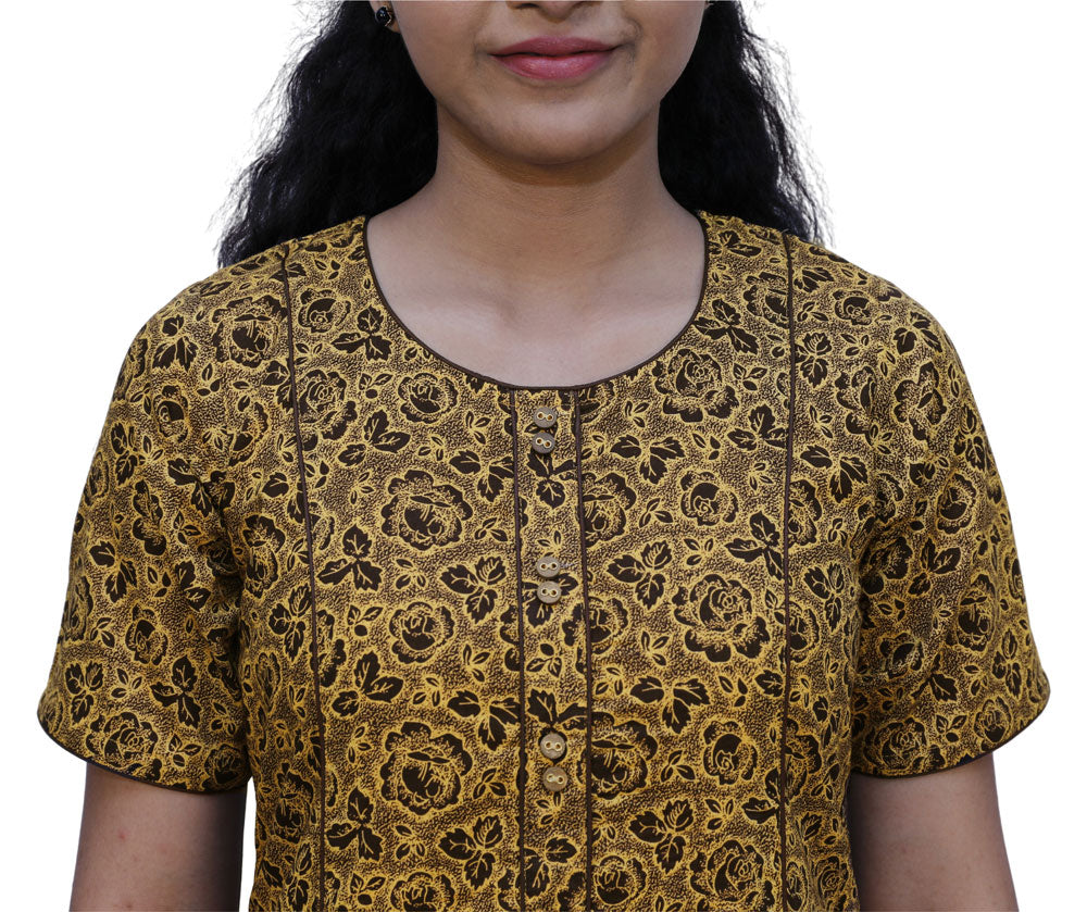Women Floral Print A-line Kurta | S3K544
