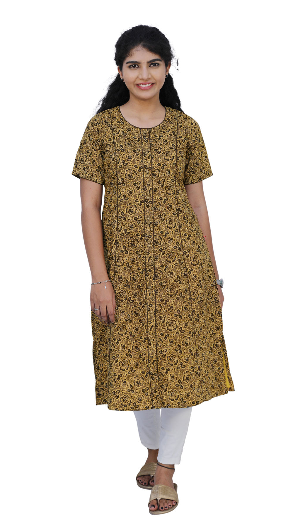 Women Floral Print A-line Kurta | S3K544