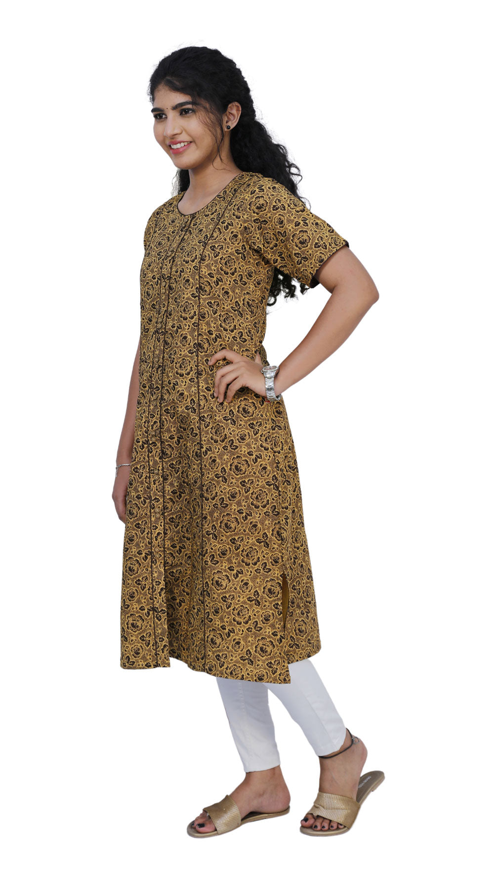 Women Floral Print A-line Kurta | S3K544