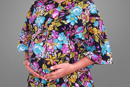 Printed Maternity Kaftan Dress  | S3MK1024