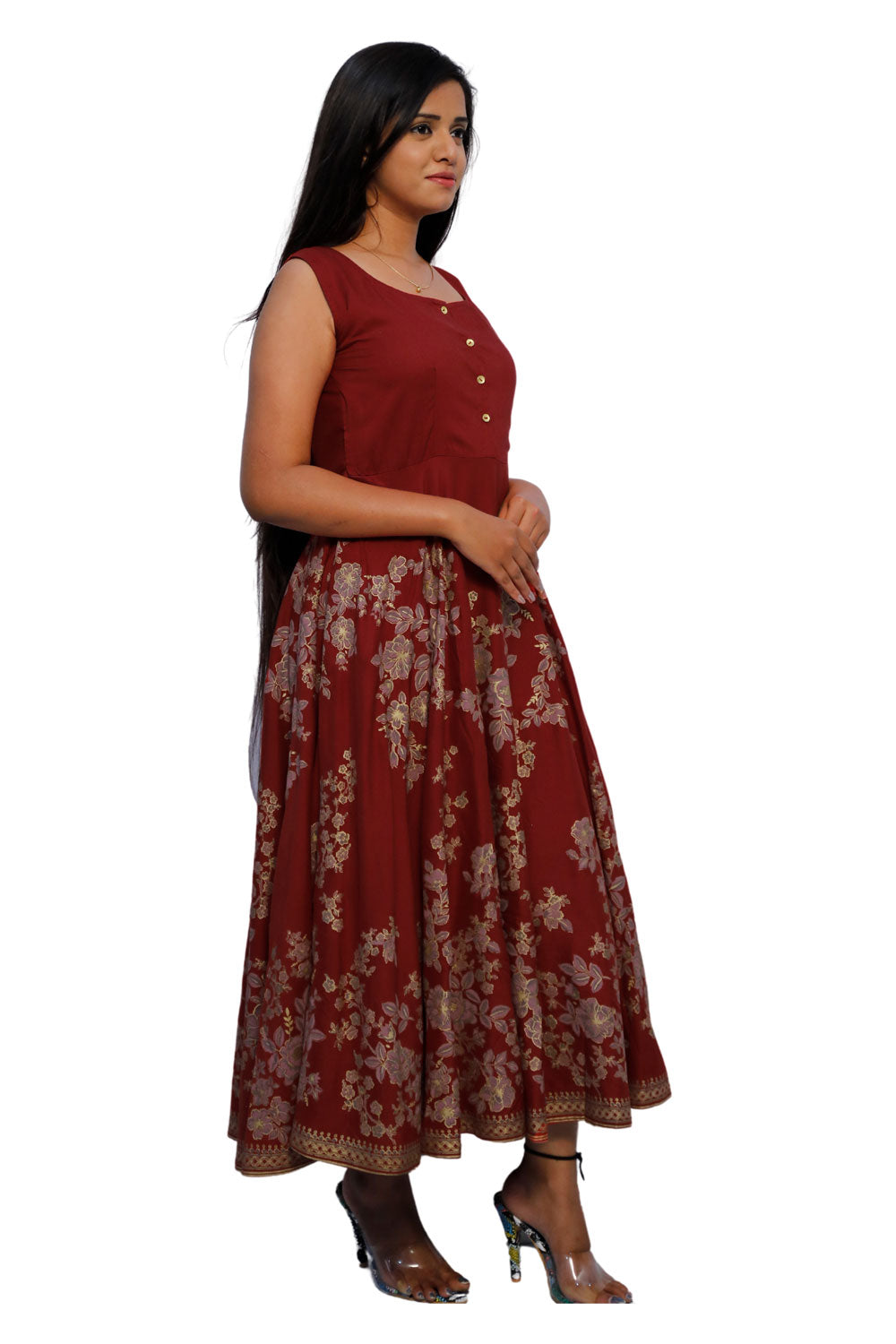 Women Floral Print A-line Kurta | S3K543