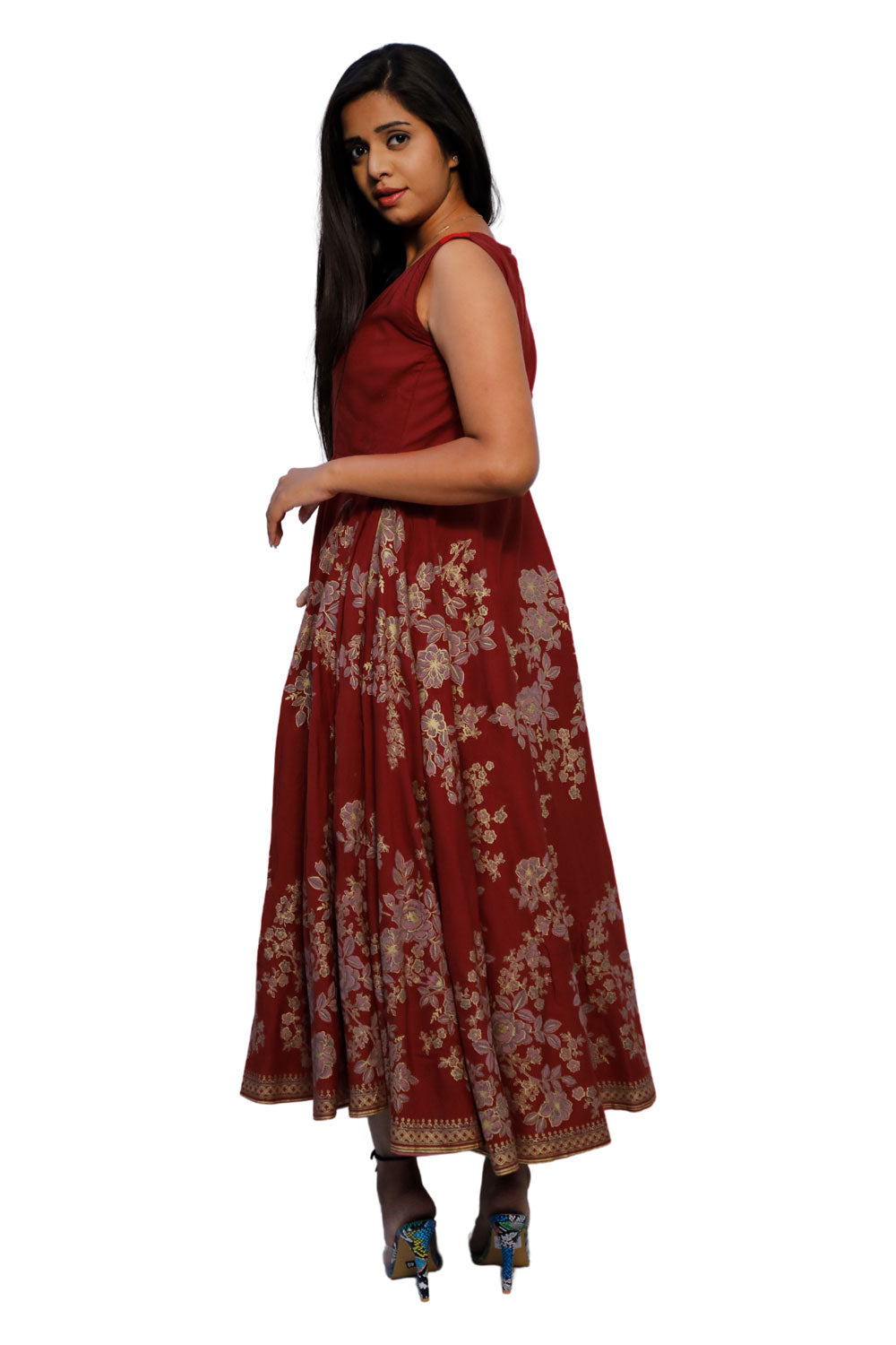 Women Floral Print A-line Kurta | S3K543