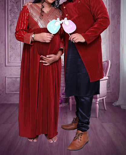 Maroon and Black Maternity Shoot Combo | S3MWMC2