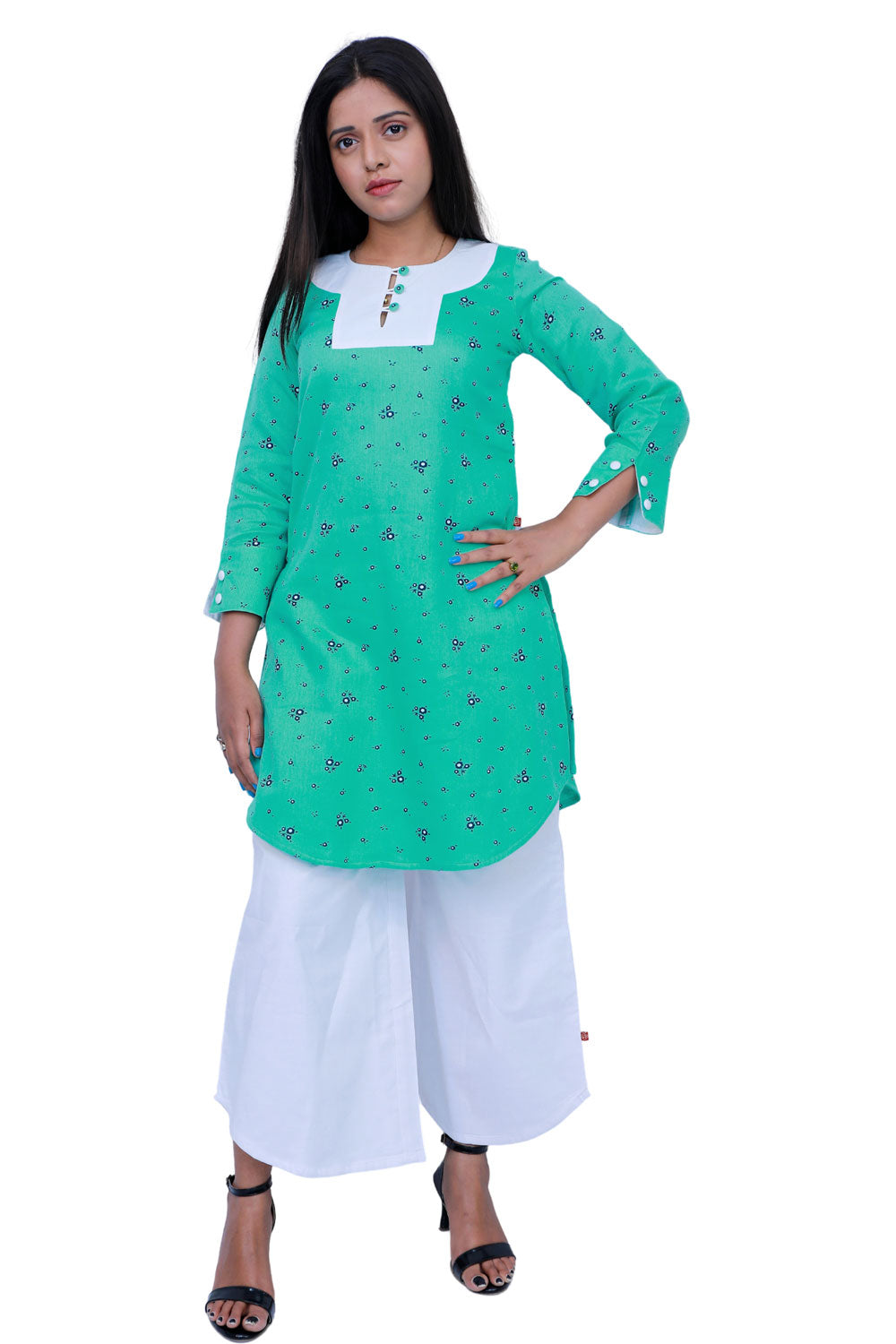 Mint Green Light Straight kurta Set | S3W177