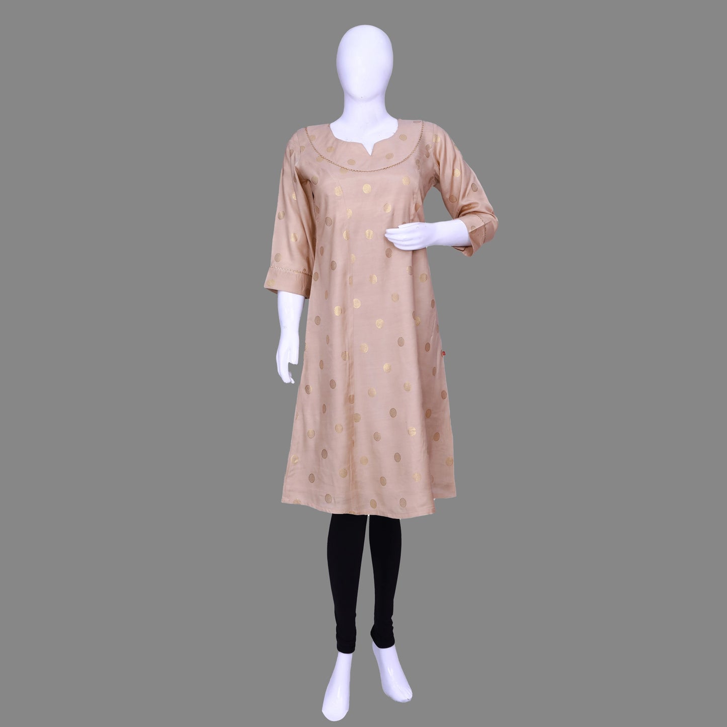 Dull Gold Ethnic Kurti | S3X139
