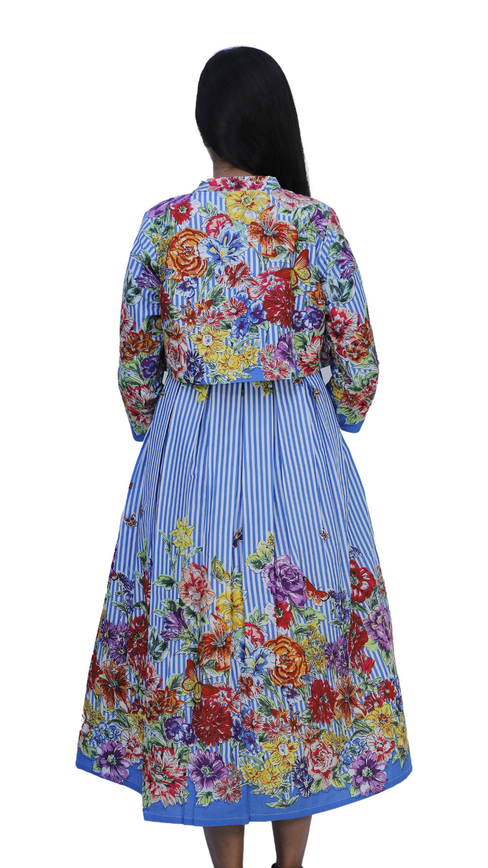 Women Fit and Flare Blue Dress | S3K597