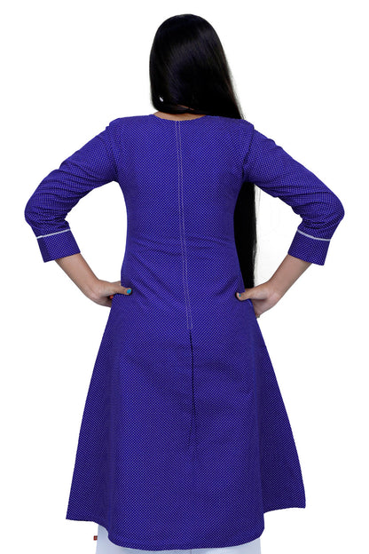 Women Polka Print A-line Kurta | S3K527