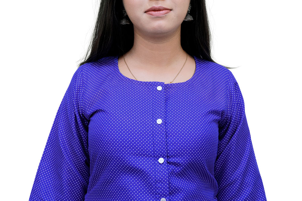 Women Polka Print A-line Kurta | S3K527