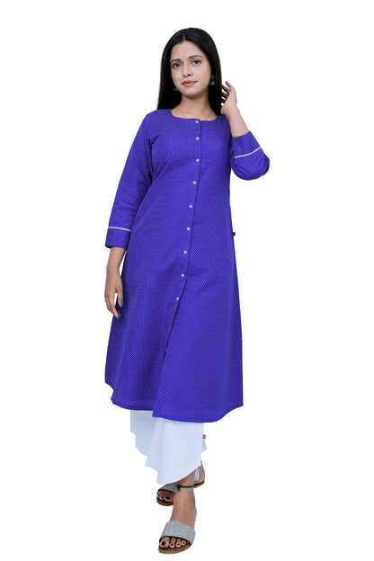 Women Polka Print A-line Kurta | S3K527