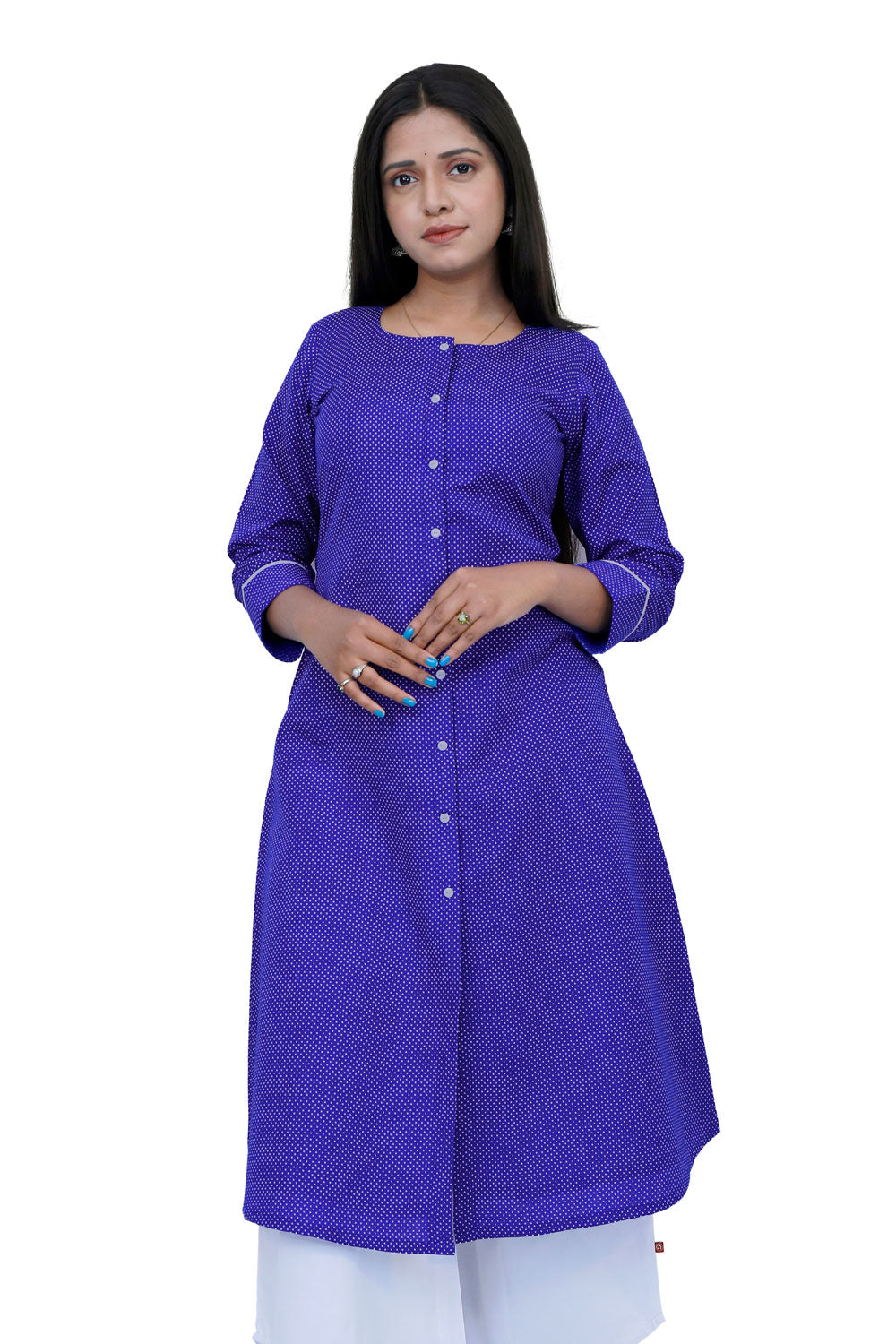Women Polka Print A-line Kurta | S3K527