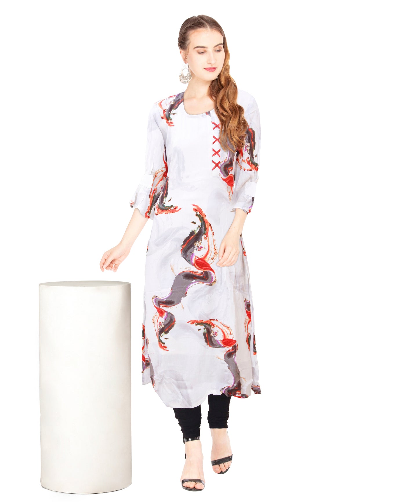 Pearl White Kurta for Women | S3K034