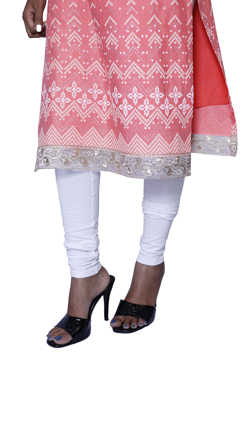 Women Bandhani Print Straight Kurta(pink) | S3K635