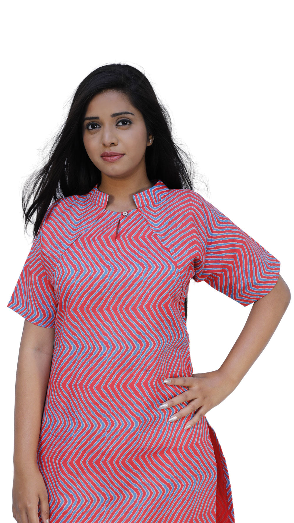 Women Printed Straight Kurta(PINK) | S3K534